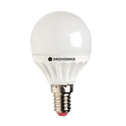 Светодиодная лампа (Шар) Экономка E14, 3W, 4500K