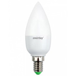 Светодиодная лампа (Свеча) Smartbuy E14, 7W, 3000K
