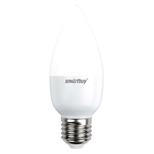 Светодиодная лампа (Свеча) Smartbuy E27, 7W, 3000K