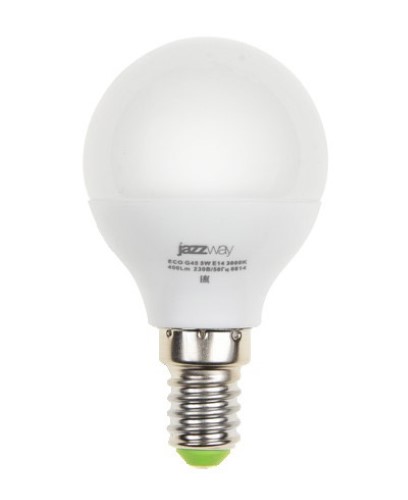 Светодиодная лампа (Шар) Jazzway E14, 9W, 3000K