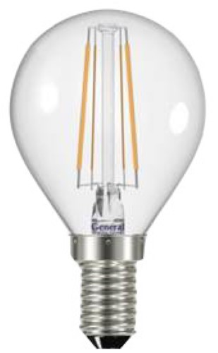 Светодиодная лампа (Шар) General E14, 6W, 2700K