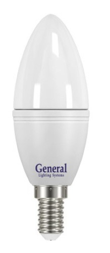 Светодиодная лампа (Свеча) General E14, 8W, 4500K
