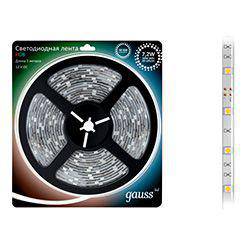 Светодиодная лента RGB Gauss, 30 LED/м, 7.2W