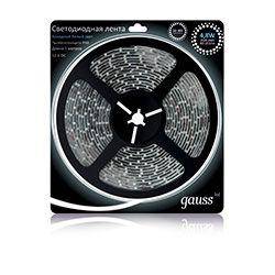 Светодиодная лента красная Gauss, 60 LED/м, 4.8W