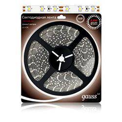 Светодиодная лента синяя Gauss, 60 LED/м, 4.8W