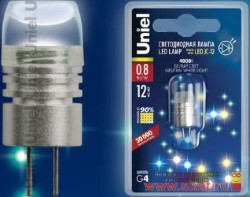 Светодиодная лампа Uniel E27, 0,8W, 4000K