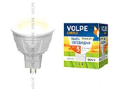 Светодиодная лампа Volpe GU5.3, 5W, 3000K