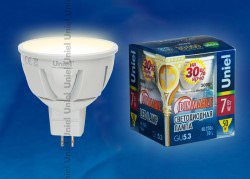 Светодиодная лампа Uniel GU5.3, 7W, 3000K