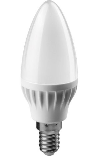 Светодиодная лампа (Свеча) ОНЛАЙТ E14, 6W, 4000K