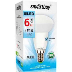 Светодиодная лампа Smartbuy E14, 6W, 4000K