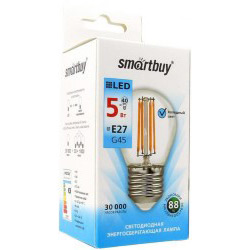 Светодиодная лампа (Шар) Smartbuy E27, 5W, 4000K