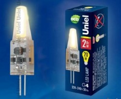 Светодиодная лампа Uniel E27, 2W, 3000K