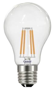 Светодиодная лампа (Груша) General E27, 8W, 2700K