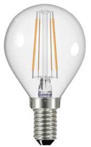 Светодиодная лампа (Шар) General E14, 7W, 4500K