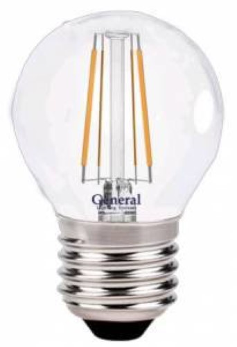 Светодиодная лампа (Шар) General E27, 7W, 2700K