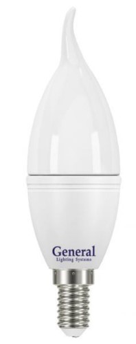 Светодиодная лампа (Свеча) General E14, 7W, 2700K
