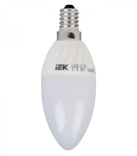 Светодиодная лампа (Свеча) IEK E14, 7W, 3000K