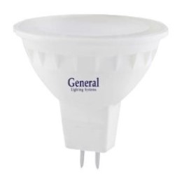 Светодиодная лампа (Софит) General GU5.3, 8W, 3000K