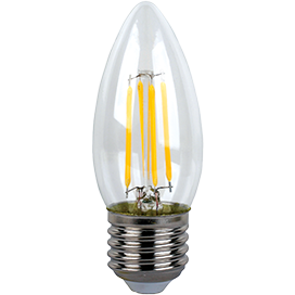 Светодиодная лампа (Свеча) Ecola E27, 6W, 4000K