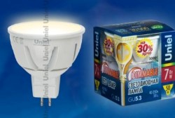 Светодиодная лампа Uniel E27, 7W, 3000K