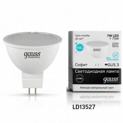 Светодиодная лампа (Софит) Gauss GU5.3, 7W, 4100K
