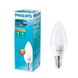 Светодиодная лампа (Шар) Philips E14, 5,5W, 2700K