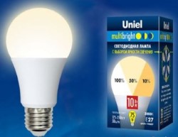 Светодиодная лампа Uniel E27, 10W, 3000K