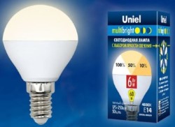 Светодиодная лампа Uniel G4, 6W, 3000K