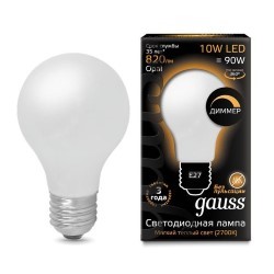 Светодиодная лампа (Груша) Gauss E27, 10W, 2700K