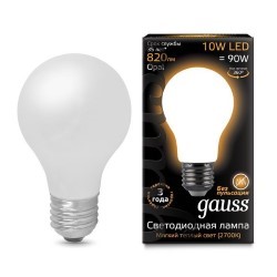 Светодиодная лампа (Груша) Gauss E27, 10W, 4100K