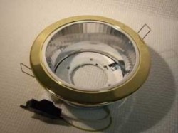 Точечный светильник Ecola золотой (FG70R6ECB)