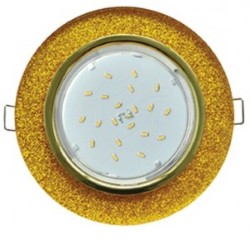 Точечный светильник Ecola золотой (FQ53RNECH)