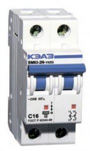 ВМ63-2XC 25,00А УХЛ3 ОТК-выключатель автоматический 2P характеристика C на DIN рейку