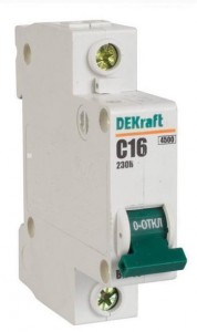 Автоматический выключатель DEKraft ВА-101 1P  3А х-ка С 4,5кА