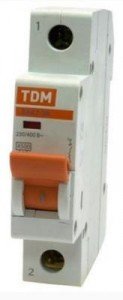Автоматический выключатель TDM ВА47-29 1P  1А 4,5кА х-ка С  