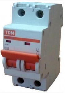 Автоматический выключатель TDM ВА47-29 2P 16А 4,5кА х-ка С 