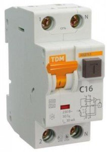 Дифавтомат 2P, 50A/0,1A, 6kA, 220-230V