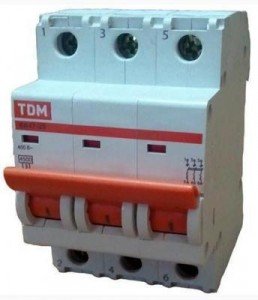 Автоматический выключатель TDM ВА47-29 3P 6А 4,5кА х-ка В  