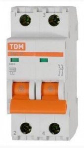 Автоматический выключатель TDM ВА47-29 2P 5А 4,5кА х-ка С  