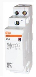 TDM КМ63/2-25А контактор модульный 1НО,1НЗ  