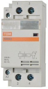 TDM КМ63/2-32А контактор модульный 1НО,1НЗ  