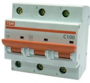 Автоматический выключатель TDM ВА47-100 3P 63А 10кА х-ка С  