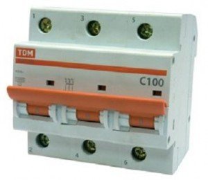 Автоматический выключатель TDM ВА47-100 3P 16А 10кА х-ка С  
