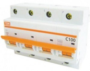 Автоматический выключатель TDM ВА47-100 4P 100А 10кА х-ка С 