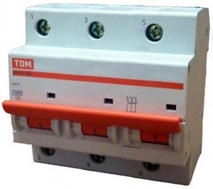 Автоматический выключатель TDM ВА47-100 3P 32А 10кА х-ка С  