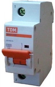 Автоматический выключатель TDM ВА47-100 1P 16А 10кА х-ка D  