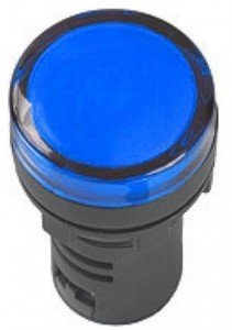 TDM лампа AD-22DS(LED) матрица d22мм син. 110В AC/DC  