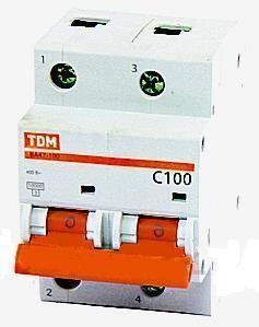 Автоматический выключатель TDM ВА47-100 2P 35А 10кА х-ка С  