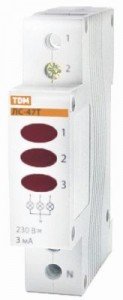 TDM ЛС-47Т индикатор фаз красный (LED) AC/DC  