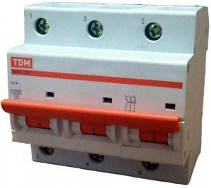 Автоматический выключатель TDM ВА47-100 3P 25А 10кА х-ка D  